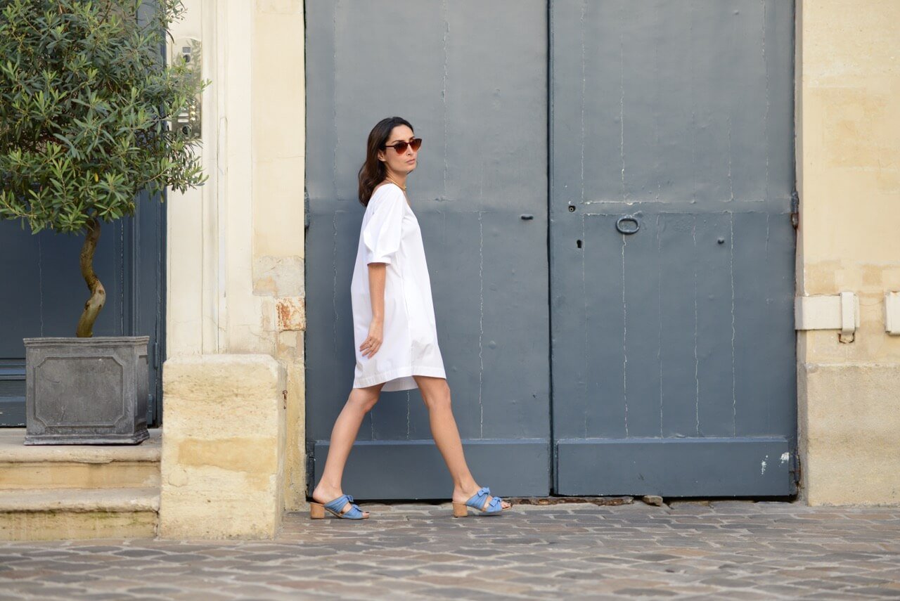Parisian dolce vita | Isa Arfen little white dress